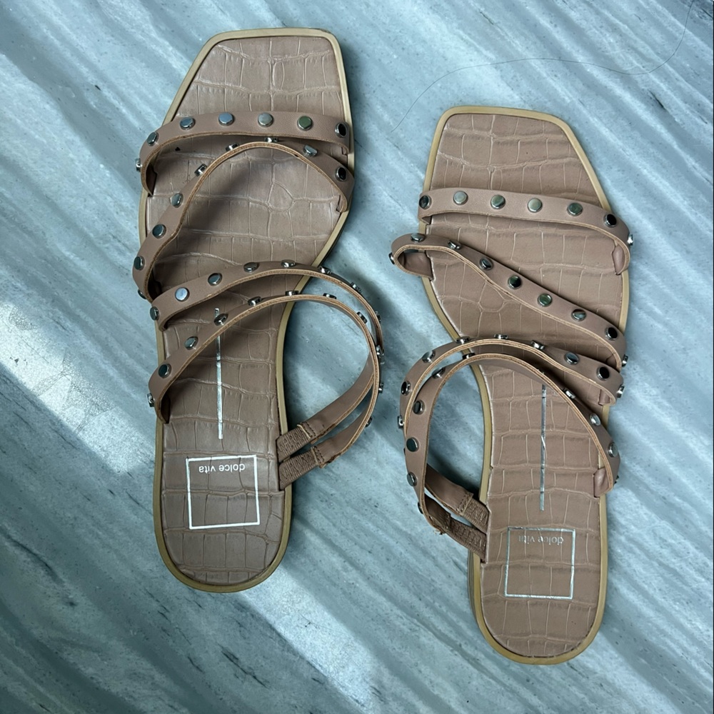 Dolce Vita studded Sandals- Tan